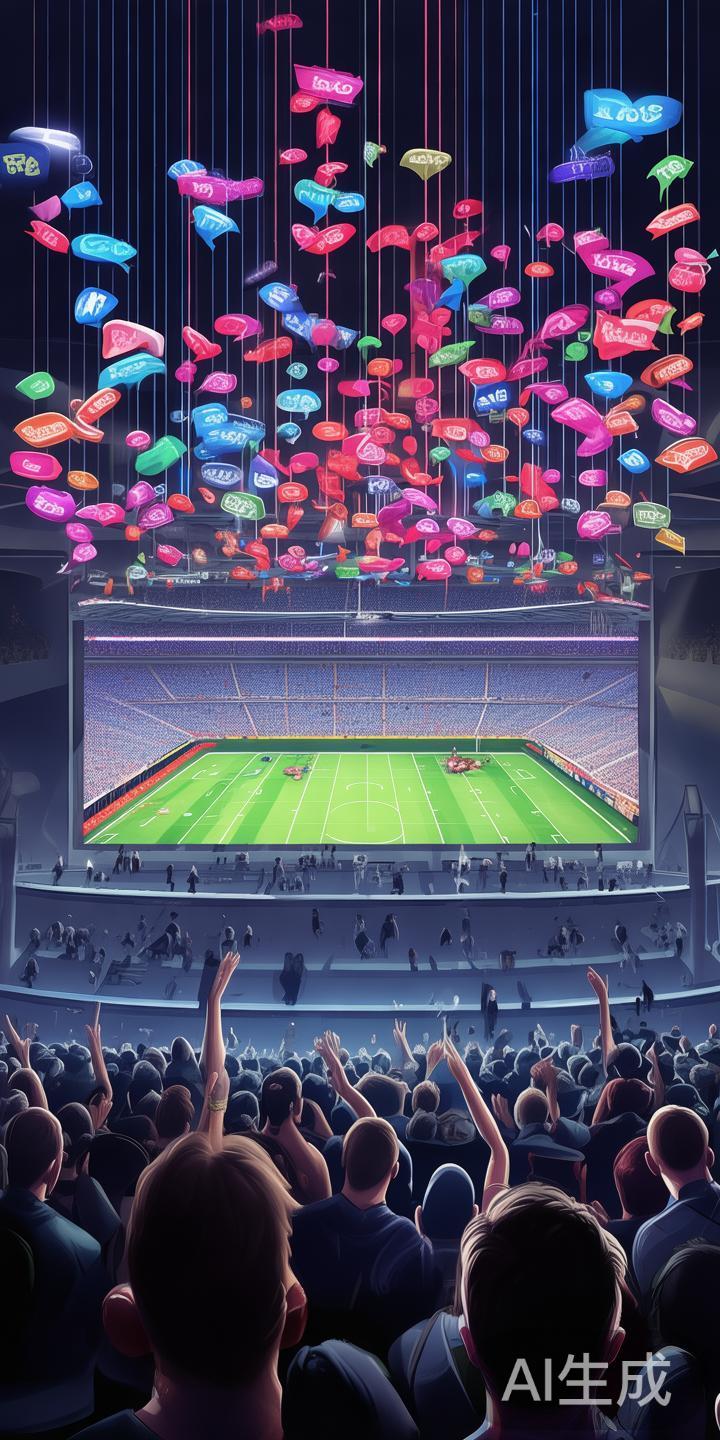 此外，为了增加互动性，平台设置了弹幕评论、比分提醒